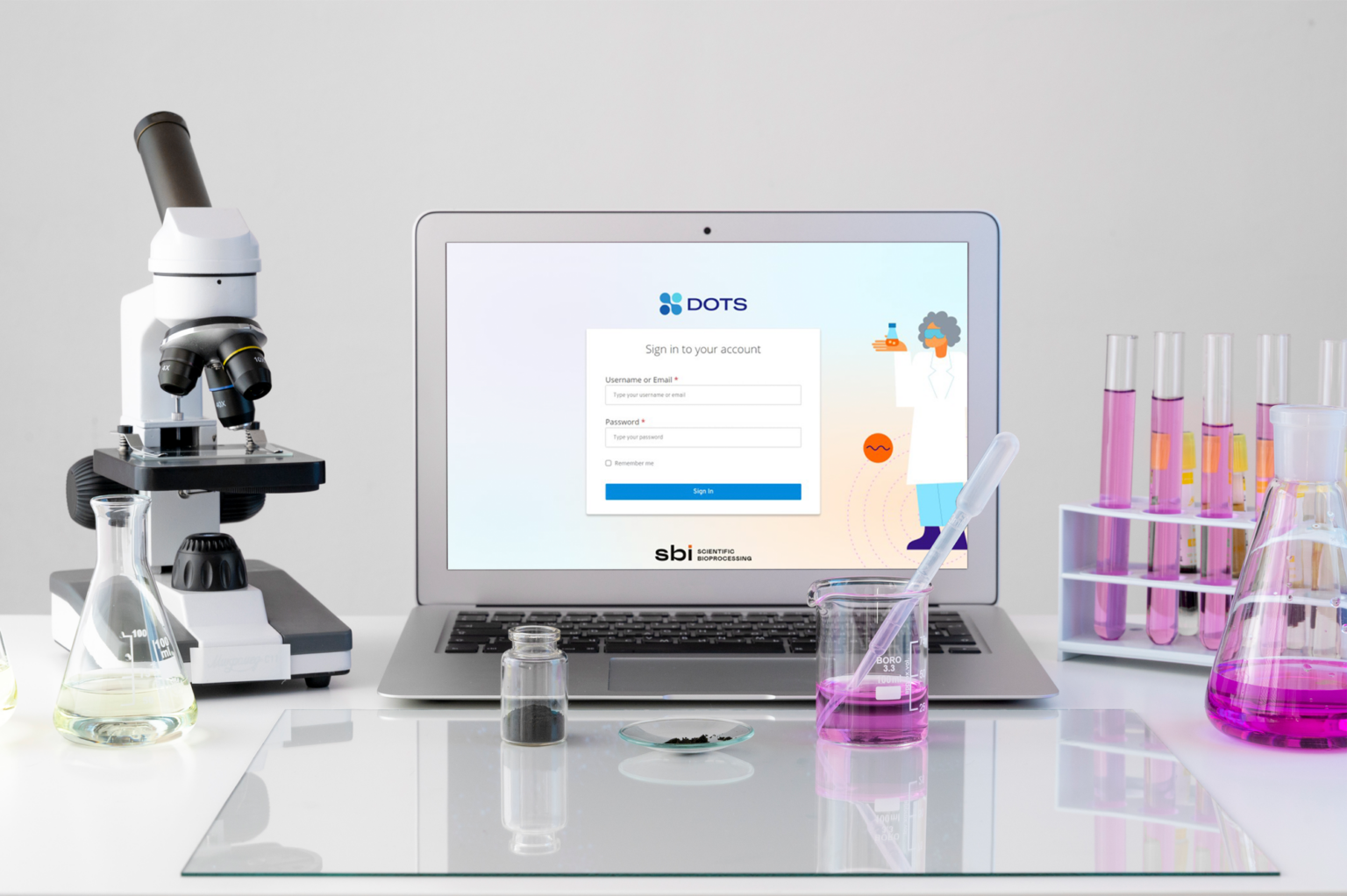 DOTS Platform login screen